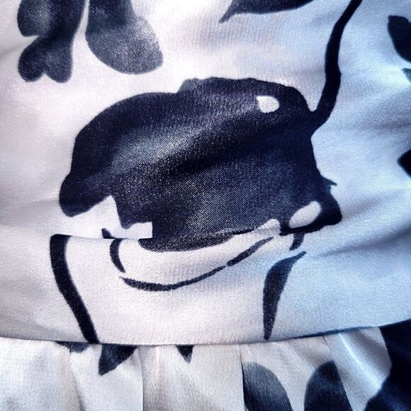 Silky strapless black white floral dress - Picture 6 of 6